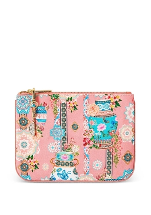 Camilla floral-print coin purse - Pink