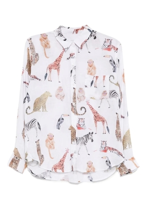 Rails animal motif shirt - White