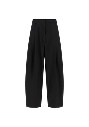 Nude curved-leg trousers - Black