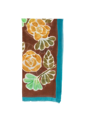 SGOMBERO CANTINE floral-print scarf - Brown