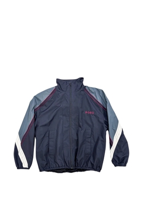 Commission hooded colour-block jacket - Blue