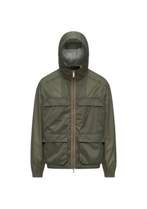 K-Way hooded multi-pocket jacket - Green