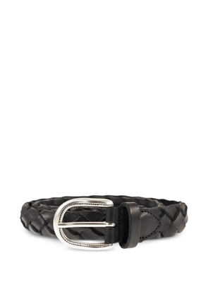 ALBERTO LUTI braided leather belt - Black