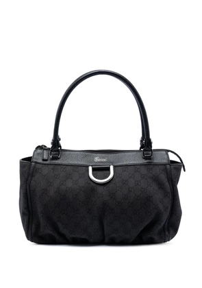 Gucci Pre-Owned 2016-2026 GG Denim Abbey D Ring tote bag - Black