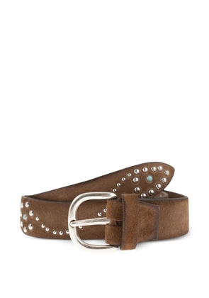 ALBERTO LUTI studded buckle belt - Brown