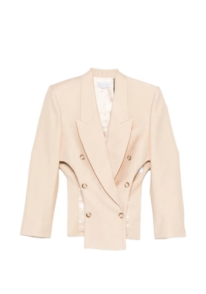 Stella McCartney double-breasted cut-out blazer - Neutrals