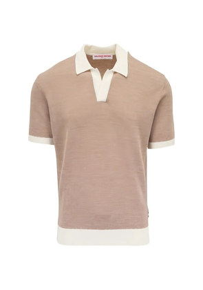 Orlebar Brown Horton contrast-collar polo shirt - Neutrals