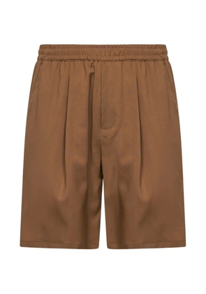 D4.0 pleated shorts - Brown