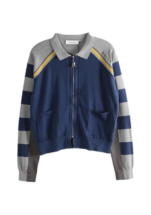 Kiko Kostadinov striped zip-up cardigan - Grey