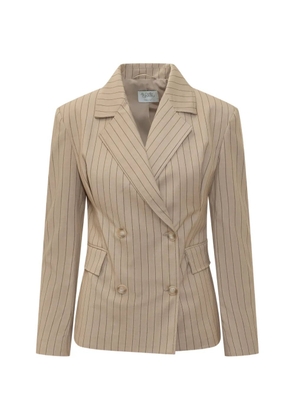LE SULLY STUDIO pinstripe double-breasted jacket - Neutrals