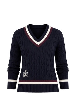 Lauren Ralph Lauren cable-knit V-neck sweater - Blue