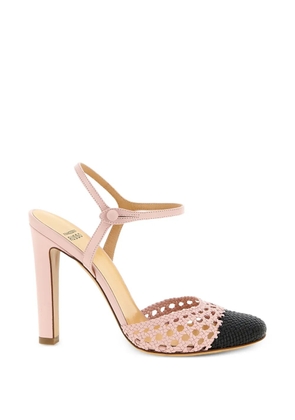 Francesco Russo crocheted pumps - Pink