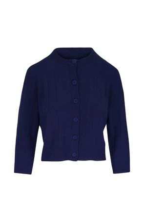 Kinross Cashmere ribbed button cardigan - Blue