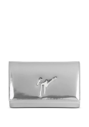 Giuseppe Zanotti signature chain clutch bag - Silver