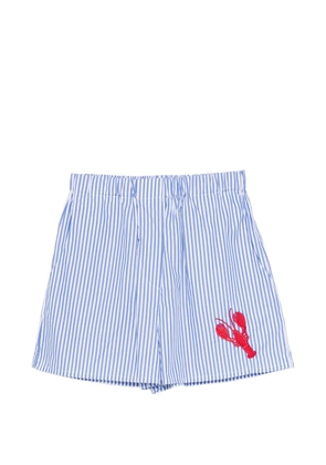 Joshua Sanders lobster-embroideried shorts - Blue
