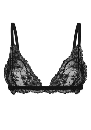 Dolce & Gabbana semi-sheer floral-lace bral - Black