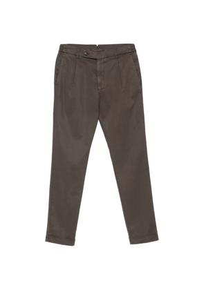 Berwich Xretrolong pleated trousers - Brown