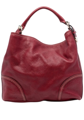 Gucci Pre-Owned 2016-2025 Large Guccissima Trimmed Leather Signoria Hobo Bag handbag - Red