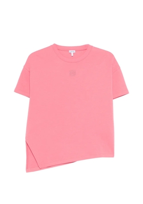 LOEWE embroidered asymmetric T-shirt - Pink