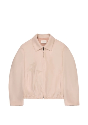 slowear floral-embroidered bomber jacket - Pink