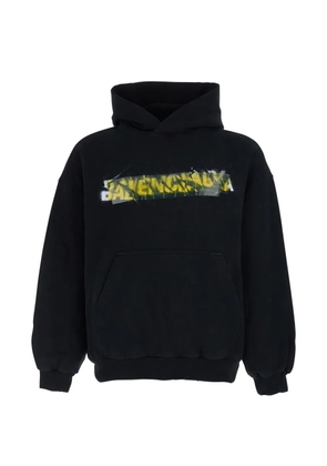 Balenciaga logo-print hoodie - Black