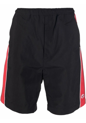 Diesel two-tone track shorts - Black