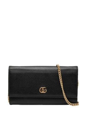 Gucci Pre-Owned 2016-2025 GG Marmont Leather Wallet on Chain crossbody bag - Black