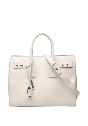 Saint Laurent Pre-Owned 2017 Small Grained Calfskin Supple Sac De Jour satchel - White
