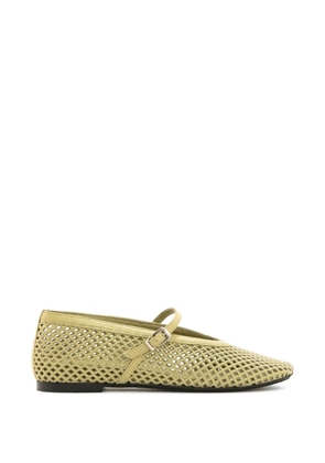 POEVE buckle mesh ballet flats - Green