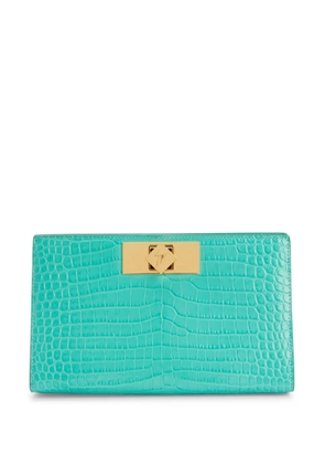 Giuseppe Zanotti Annhita leather clutch - Blue