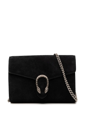 Gucci Pre-Owned 2016-2025 Suede Dionysus Wallet on Chain crossbody bag - Black