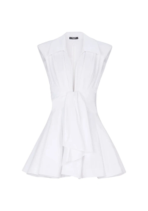 Balmain tie-waist mini dress - White