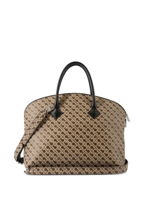 Gherardini large Bowling Alley monogram cross body bag - Brown