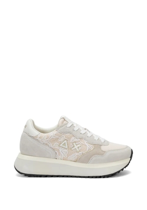 Sun68 Big Ally Flower lace-appliqué sneakers - Neutrals