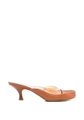 Chloé transparent-strap heeled sandals - Brown
