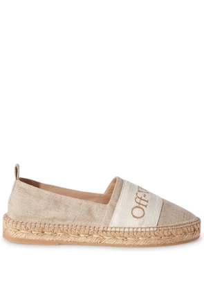 Off-White Bookish canvas espadrilles - Neutrals