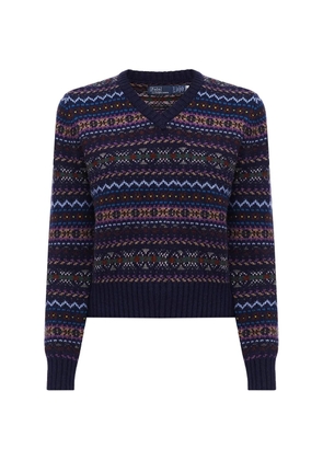 Polo Ralph Lauren patterned V-neck sweater - Blue