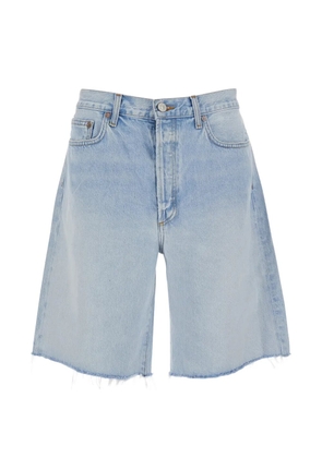 AGOLDE frayed denim shorts - Blue