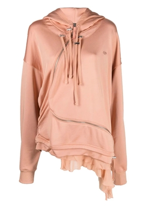 Diesel F-Banazip asymmetric hoodie - Neutrals