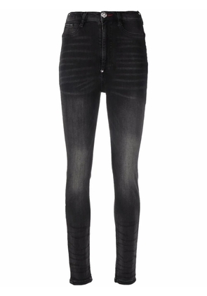 Philipp Plein Iconic high-waist jeggings - Grey