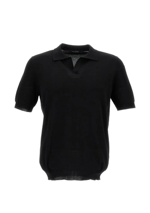 Tagliatore fine-knit polo shirt - Black