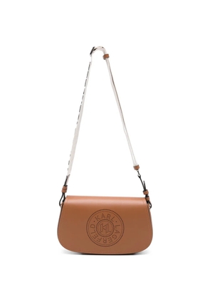 Karl Lagerfeld K/Circle perforated shoulder bag - Brown