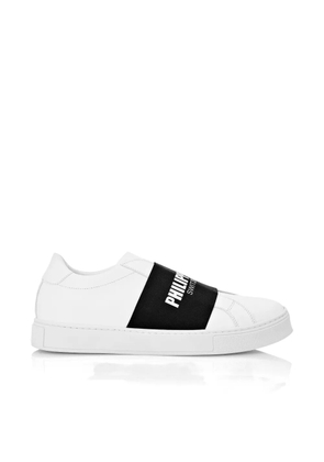 Philipp Plein logo strap slip-on sneakers - White