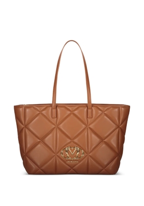 Love Moschino quilted-pattern tote bag - Brown
