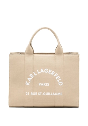 Karl Lagerfeld medium K/RSG Square logo tote bag - Neutrals