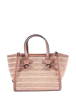 GIANNI CHIARINI knot-detail woven-design shoulder bag - Pink