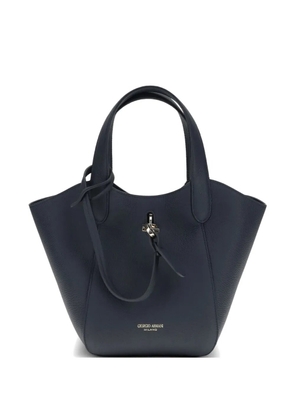 Giorgio Armani top-handles leather tote bag - Blue