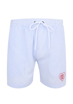 Family First drawstring striped swim shorts - Blue