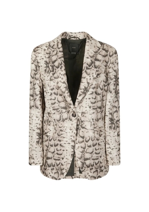 PINKO snake-print blazer - Neutrals