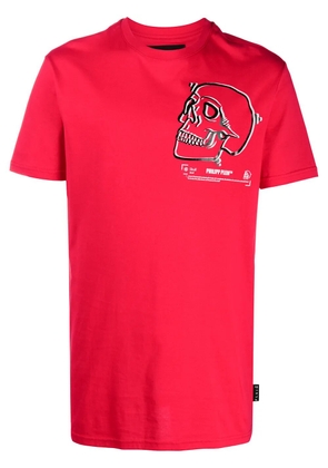 Philipp Plein Outline Skull crew neck T-Shirt - Red